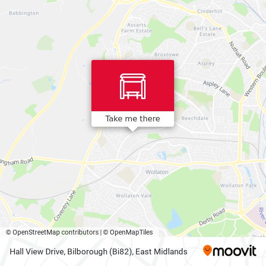 Hall View Drive, Bilborough (Bi82) map
