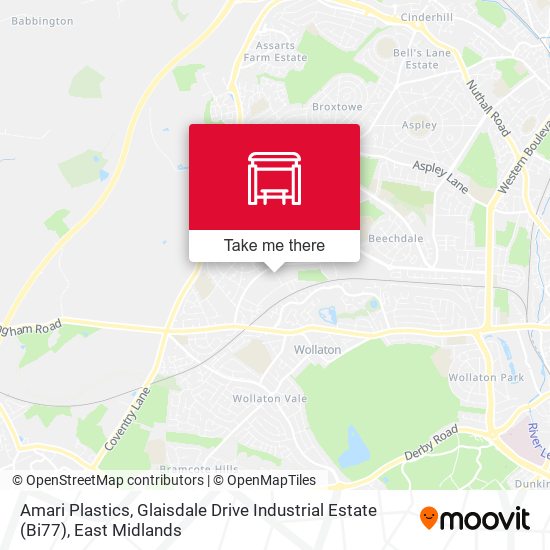 Amari Plastics, Glaisdale Drive Industrial Estate (Bi77) map