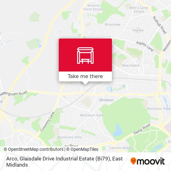 Arco, Glaisdale Drive Industrial Estate (Bi79) map