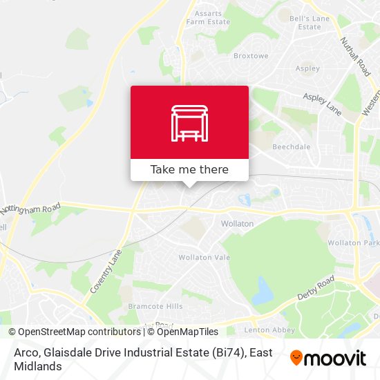 Arco, Glaisdale Drive Industrial Estate (Bi74) map