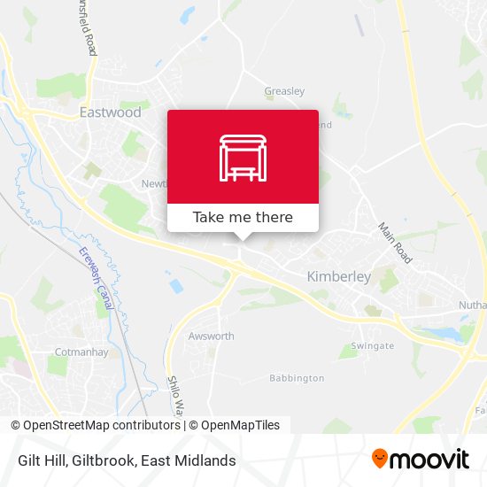 Gilt Hill, Giltbrook map