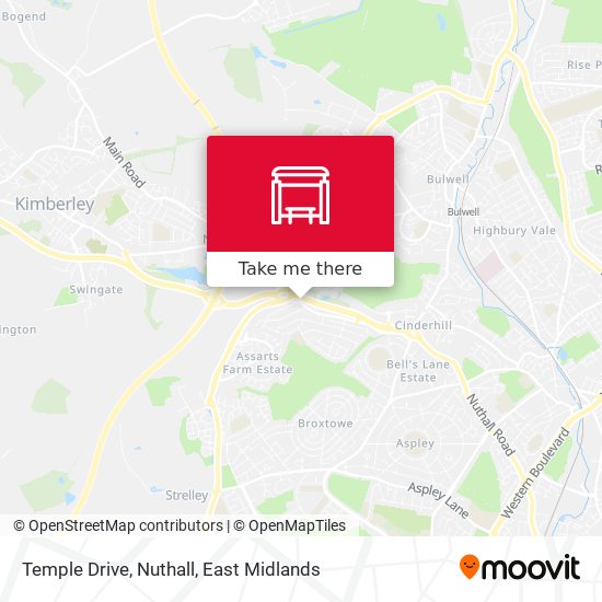 Temple Drive, Nuthall map