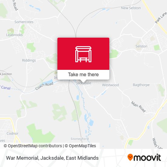 War Memorial, Jacksdale map