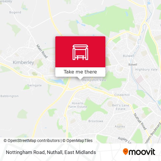 Nottingham Road, Nuthall map