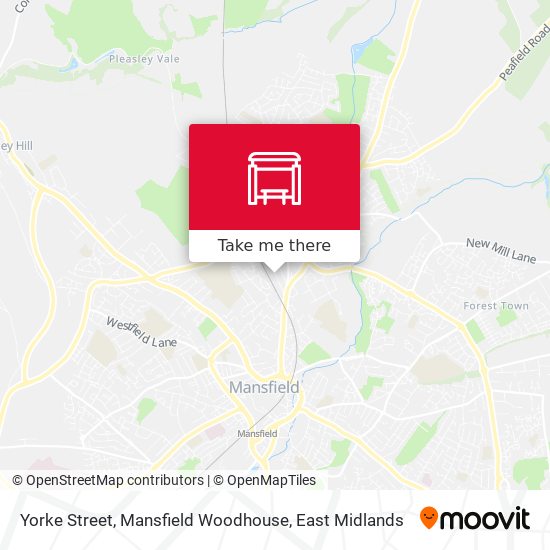 Yorke Street, Mansfield Woodhouse map