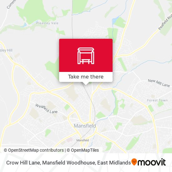 Crow Hill Lane, Mansfield Woodhouse map