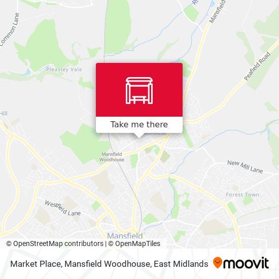 Market Place, Mansfield Woodhouse map