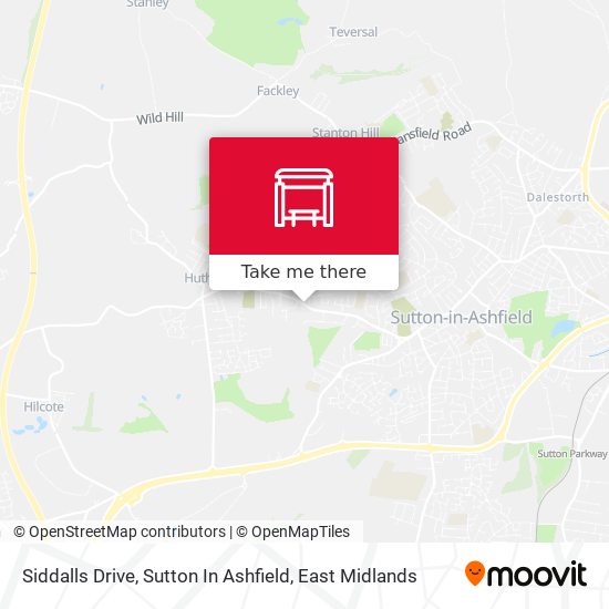 Siddalls Drive, Sutton In Ashfield map