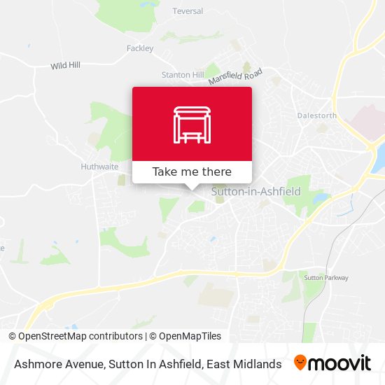 Ashmore Avenue, Sutton In Ashfield map