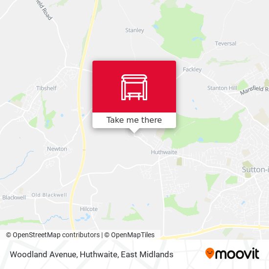 Woodland Avenue, Huthwaite map