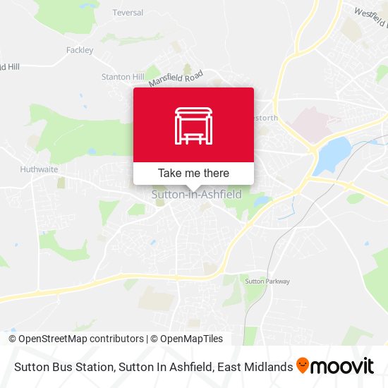 Sutton Bus Station, Sutton In Ashfield map