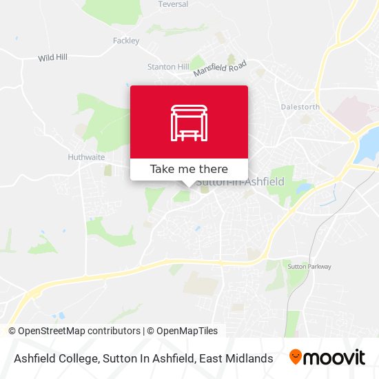 Ashfield College, Sutton In Ashfield map