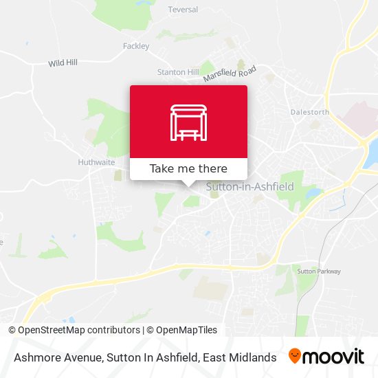 Ashmore Avenue, Sutton In Ashfield map