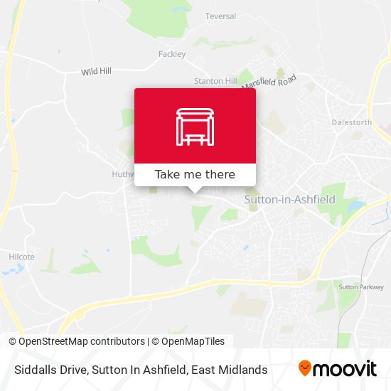 Siddalls Drive, Sutton In Ashfield map