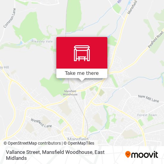 Vallance Street, Mansfield Woodhouse map