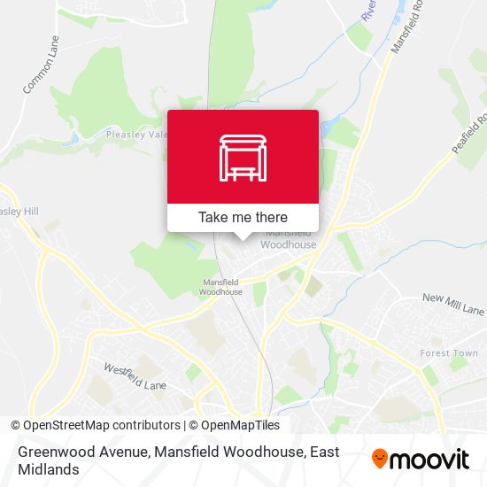 Greenwood Avenue, Mansfield Woodhouse map