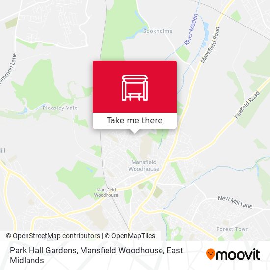 Park Hall Gardens, Mansfield Woodhouse map