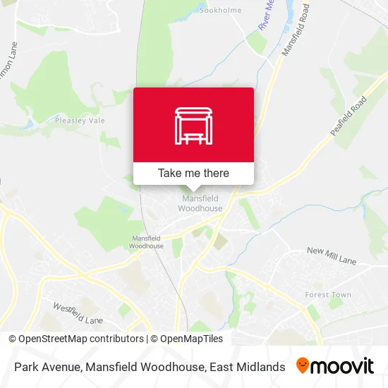 Park Avenue, Mansfield Woodhouse map