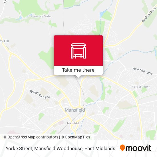 Yorke Street, Mansfield Woodhouse map