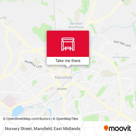 Nursery Street, Mansfield map