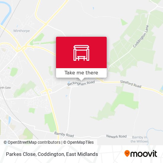 Parkes Close, Coddington map