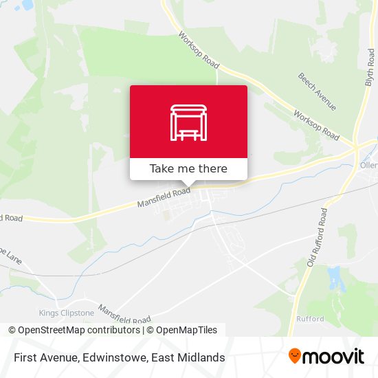 First Avenue, Edwinstowe map
