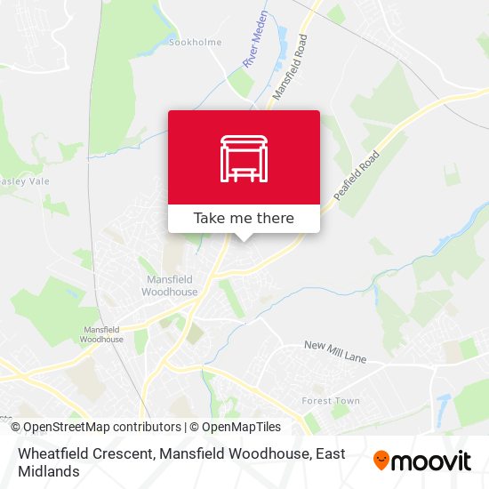 Wheatfield Crescent, Mansfield Woodhouse map