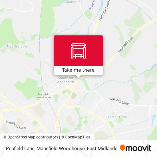 Peafield Lane, Mansfield Woodhouse map