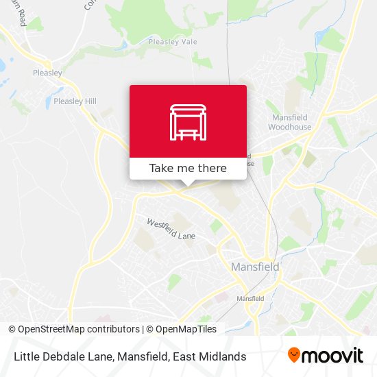 Little Debdale Lane, Mansfield map