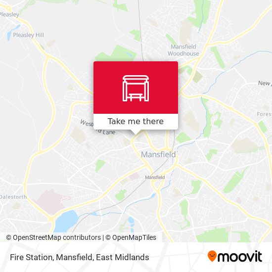 Fire Station, Mansfield map