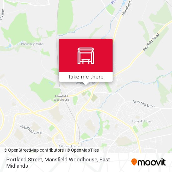 Portland Street, Mansfield Woodhouse map