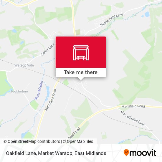 Oakfield Lane, Market Warsop map