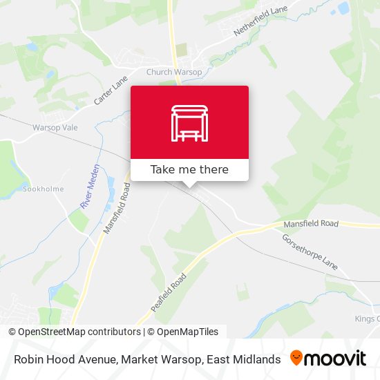 Robin Hood Avenue, Market Warsop map