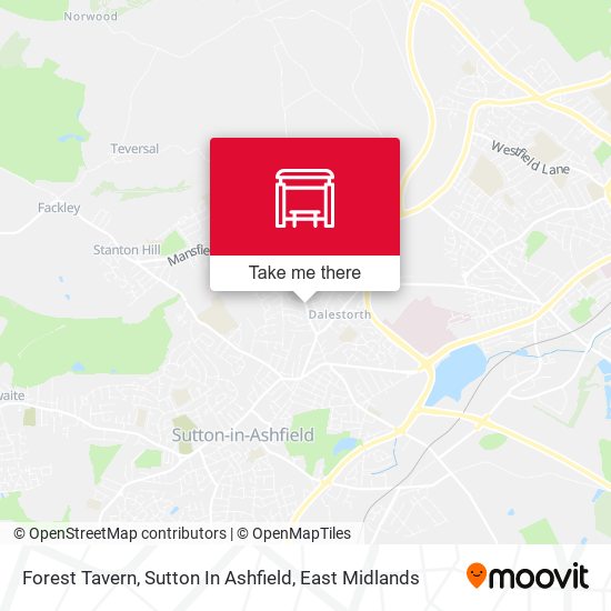 Forest Tavern, Sutton In Ashfield map