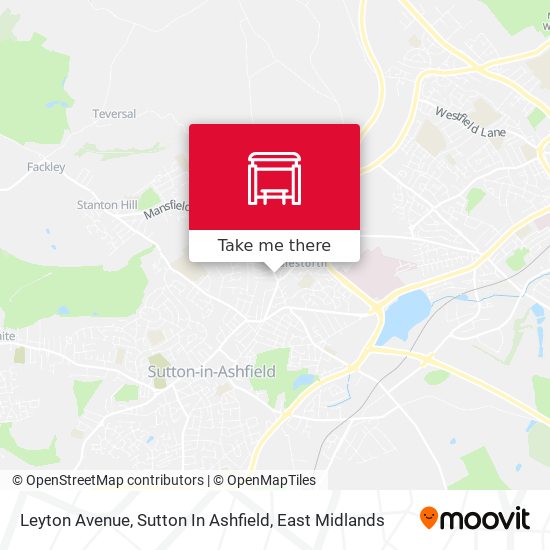 Leyton Avenue, Sutton In Ashfield map