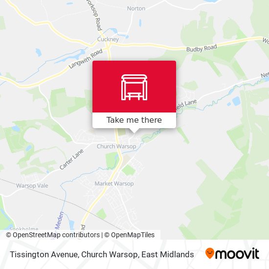Tissington Avenue, Church Warsop map