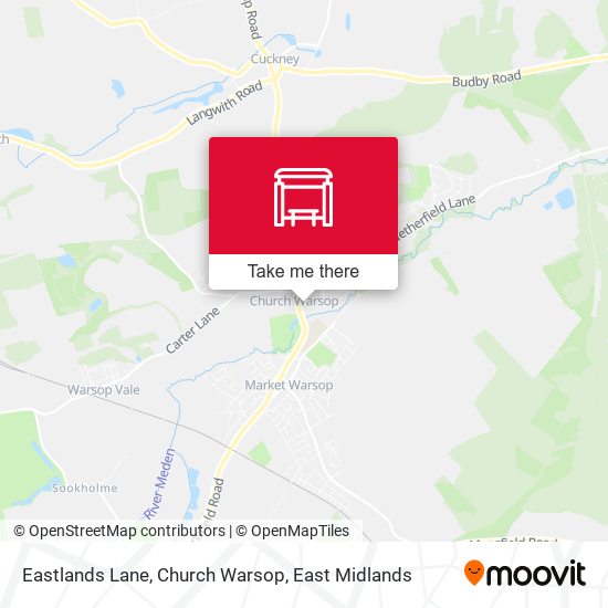 Eastlands Lane, Church Warsop map