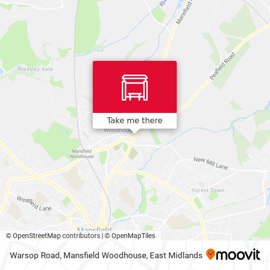 Warsop Road, Mansfield Woodhouse map