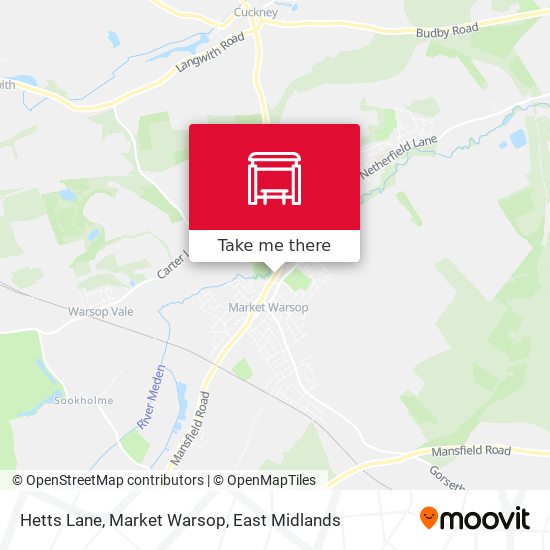 Hetts Lane, Market Warsop map
