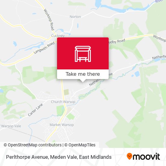 Perlthorpe Avenue, Meden Vale map