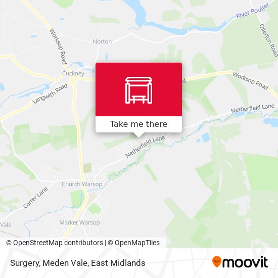 Surgery, Meden Vale map