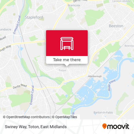 Swiney Way, Toton map