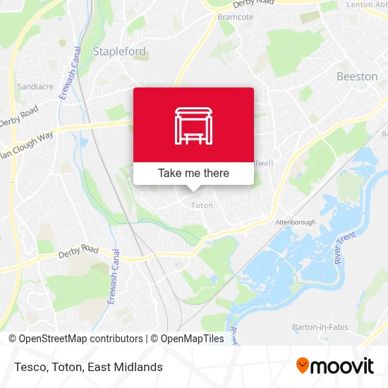 Tesco, Toton map
