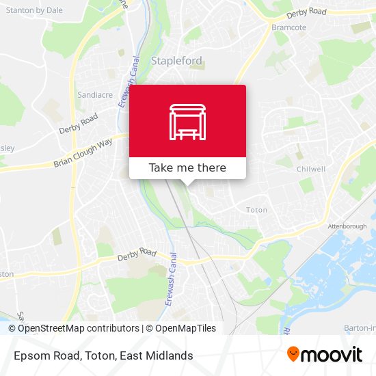 Epsom Road, Toton map