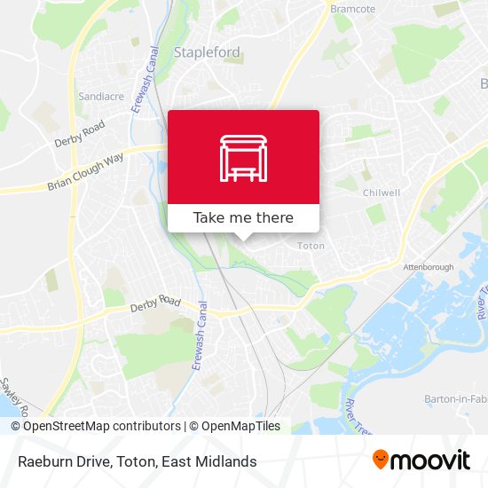 Raeburn Drive, Toton map