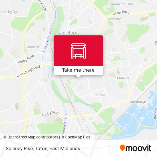 Spinney Rise, Toton map