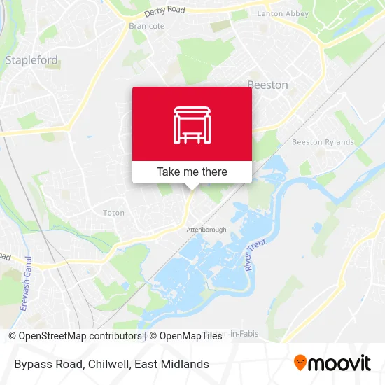 Bypass Road, Chilwell map