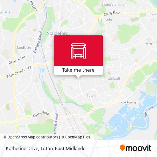 Katherine Drive, Toton map