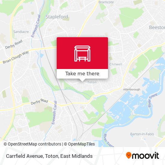 Carrfield Avenue, Toton map