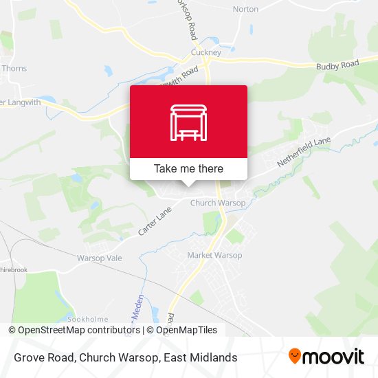 Grove Road, Church Warsop map